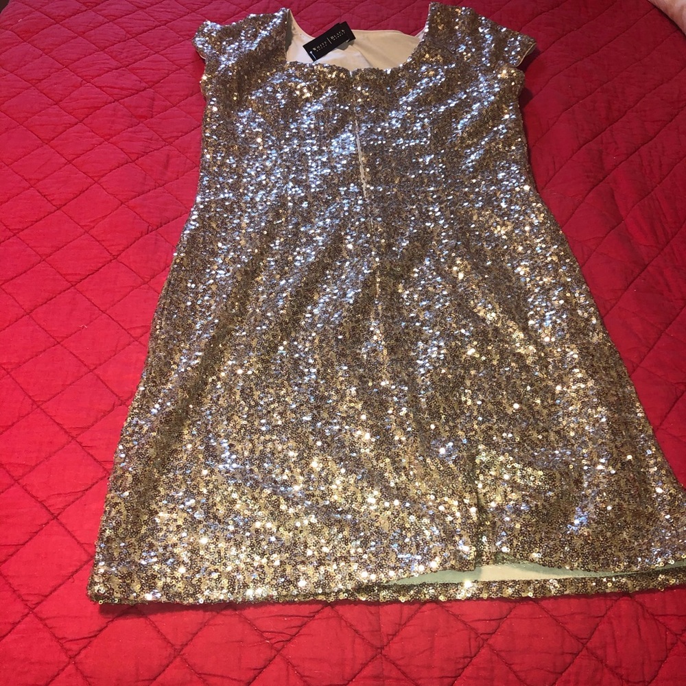 Gold glitter dress